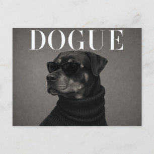 Luxe Rottweiler-hondportret Briefkaart