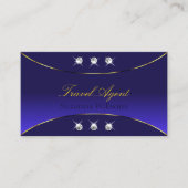 Luxe Royal Blue Gold Decor met Sparkle Diamonds Visitekaartje (Voorkant)
