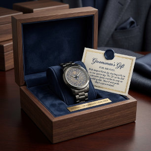 Luxe Royal Crest Bruidsjonkers Aangepast Trouwcade Horloge
