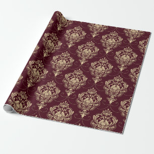 Luxe Royal Damask Gold Ornamental Pattern Cadeaupapier