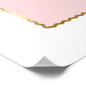 Luxe Roze Bloemen Heilige Communie Welkomstbord Poster (Hoek)