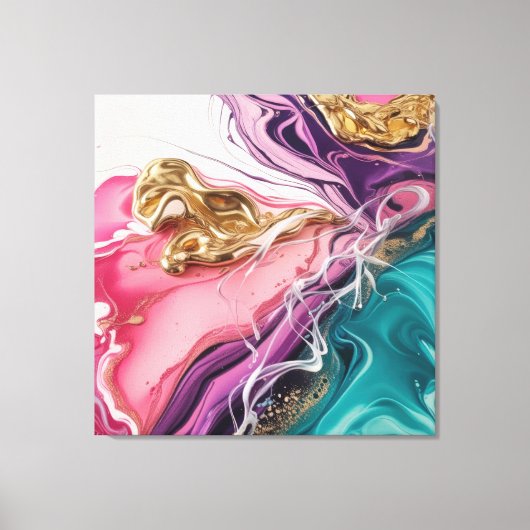 Luxe roze en goud canvas afdruk (Voorkant)