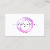 Luxe roze gekleurde Cirkelontwerper Logo Visitekaartje (Voorkant)