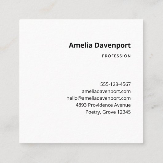 Luxe roze getuft diamanten patroon vierkante visitekaartje (Achterkant)