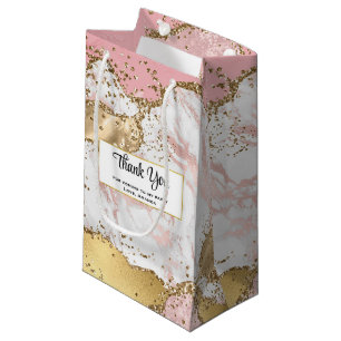 Luxe Roze Goud Roze Marmer Feest Bedankt Klein Cadeauzakje