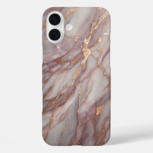 Luxe Roze Goud & Roze Marmer Hoesje - Elegant Zach