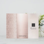 Luxe Roze Goud Schoonheidssalon Tri-fold (Staand voorkant)