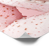 Luxe roze luipaard elegantie poster (Hoek)