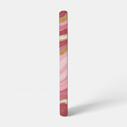 Luxe roze marmer samsung galaxy hoesje (Linkerkant)