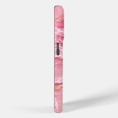 Luxe roze oceaanmarmer met gouden aders Case-Mate iPhone case (Achterkant / Rechts)