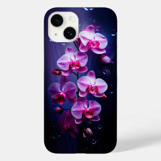Luxe roze orchidee bloemen Case-Mate iPhone 14 hoesje