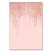 Luxe roze roodbruin glitter rand kaart (Achterkant)