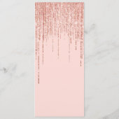 Luxe roze roodbruin glitter rand menu (Achterkant)