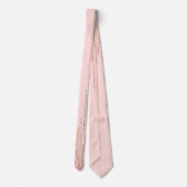 Luxe roze roodbruin glitter rand stropdas (Achterkant)