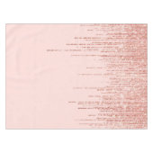 Luxe roze roodbruin glitter rand tafelkleed (Voorkant (Horizontaal))