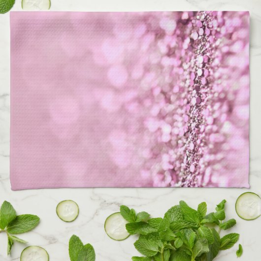 Luxe roze roze roodbruin glitter theedoek (Gevouwen)