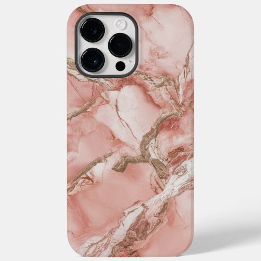 Luxe roze wit marmer Case-Mate iPhone case (Achterkant)