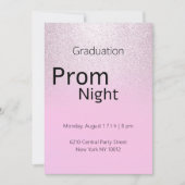 Luxe roze zilver lila gradiënt Afstuderen Prom Kaart (Voorkant)