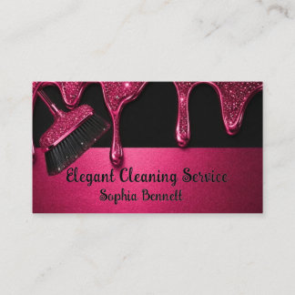 Luxe Rozen Schoonmaakdiensten Elegante Dienst & Hu Visitekaartje
