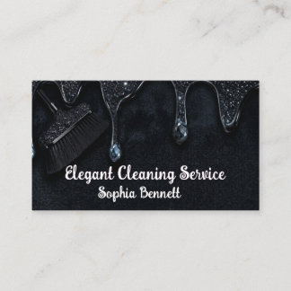 Luxe Rozen Schoonmaakdiensten Elegante Dienstbode  Visitekaartje