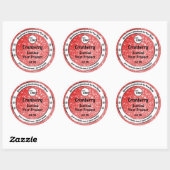 Luxe Ruby Red Sparkle Glitter Product Label Logo (Vel)