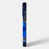 Luxe saffier marmeren rivier Case-Mate iPhone case (Achterkant / Links)