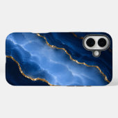 Luxe saffierblauwe marmer Case-Mate iPhone case (Achterkant (horizontaal))