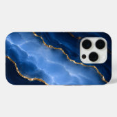 Luxe saffierblauwe marmer Case-Mate iPhone case (Achterkant (horizontaal))