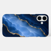Luxe saffierblauwe marmer Case-Mate iPhone case (Achterkant (horizontaal))