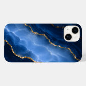Luxe saffierblauwe marmer Case-Mate iPhone case (Achterkant (horizontaal))