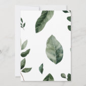 LUXE SAGE BLANC BOTANIQUE INVITATION ANNIVERSAIRE (Dos)
