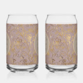 Luxe, Saint-Valentin, Fleurs Or Pourpre Taupe (Gauche)