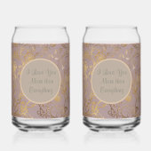 Luxe, Saint-Valentin, Fleurs Or Pourpre Taupe (Verso)
