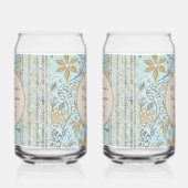 Luxe, Saint-Valentin, Or Art Floral Bleu Tendre (Droite)