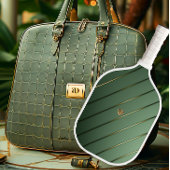 Luxe salie groen & goud pickleball paddle