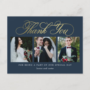 Luxe SCHERPE KLEUR bedankt Briefkaart