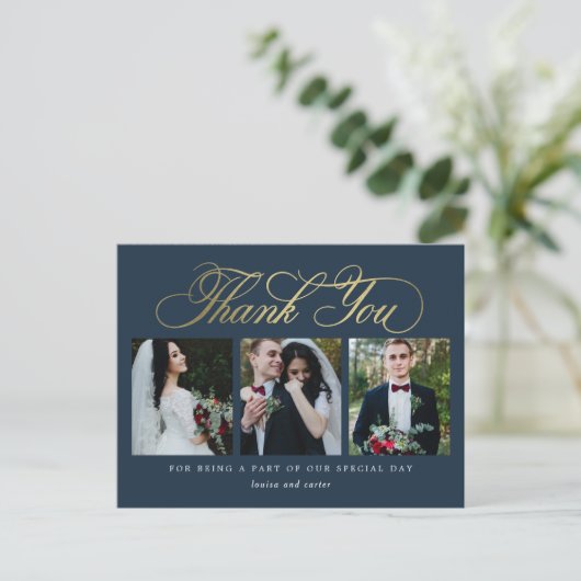 Luxe SCHERPE KLEUR bedankt Briefkaart (Staand voorkant)