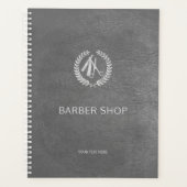 Luxe schouderwinkel zilvergrijs leder planner (Voorkant)