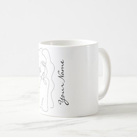 Luxe Schrijfnaam Mok – Elegant Script Design (Voorkant rechts)