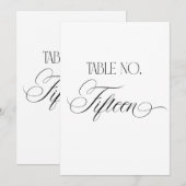 Luxe Script 5x7 Tafelkaart Huwelijk Vijftien Bordj Kaart (Voorkant / Achterkant)