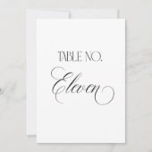 Luxe Script 5x7 Trouwtafel Nummer Elf Bord Kaart (Voorkant)
