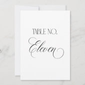 Luxe Script 5x7 Trouwtafel Nummer Elf Bord Kaart (Achterkant)