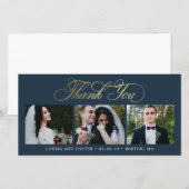 Luxe script bewerkbare KLEUR Dank u kaarten (Voorkant / Achterkant)