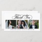 Luxe script bewerkbare KLEUR Dank u kaarten (Voorkant / Achterkant)