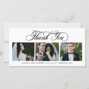 Luxe script bewerkbare KLEUR Dank u kaarten