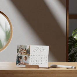 Luxe Script Easel Kalender juli 2026