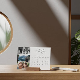 Luxe Script Easel Kalender mei 2026