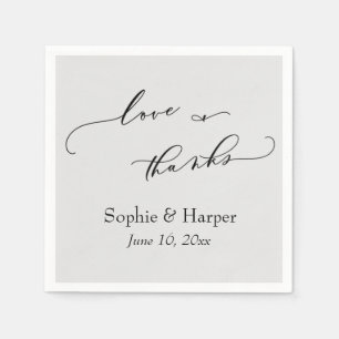 Luxe script eenvoudige typografie Liefde & Dank Gr Servet