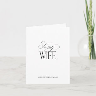 Luxe Script Élégant À Ma Femme pour la Carte du Jo