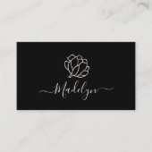 Luxe Script Logo Zwart Sieraden Visitekaartje (Voorkant)